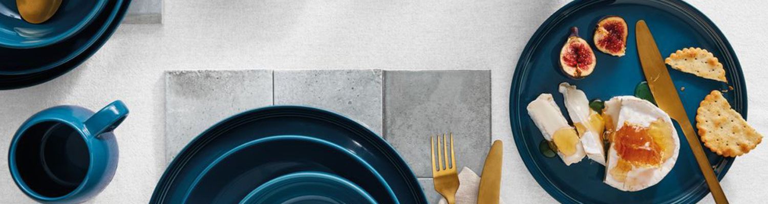 Le Creuset blauw servies