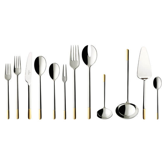 VILLEROY & BOCH - Ella Gold 18/10 Verguld - Bestekset 12 persoons 70-dlg VILLEROY & BOCH - Ella Gold 18/10 Verguld - Bestekset 12 persoons 70-dlg