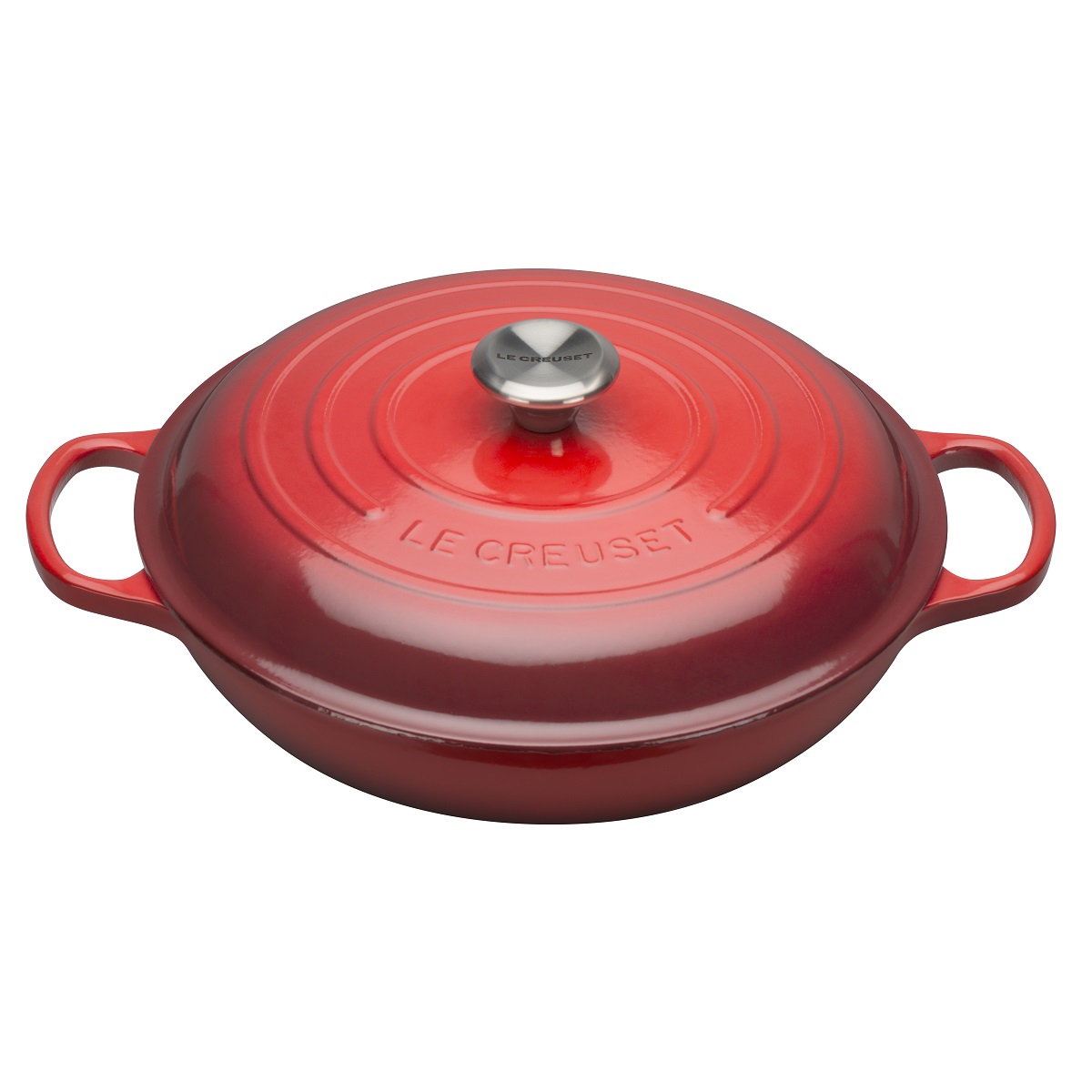 LE CREUSET - Gietijzer - Braadpan Campagnard Kersenrood 30cm
