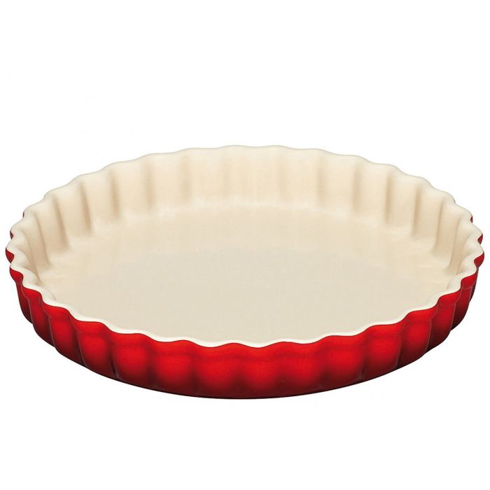 LE CREUSET - Aardewerk - Taartvorm Kersenrood 24cm