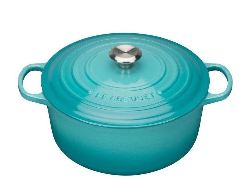 LE CREUSET - Signature - Braadpan rond Caribbean Blue 20cm 2