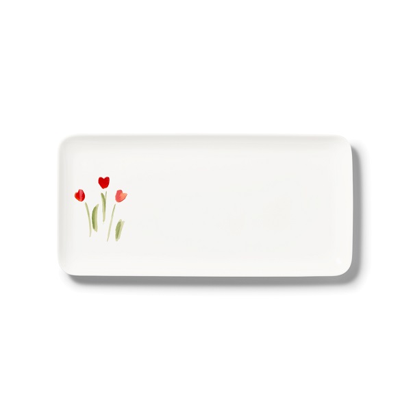 DIBBERN - Impression Red Flower Classic - Cakeschaal 32x15cm