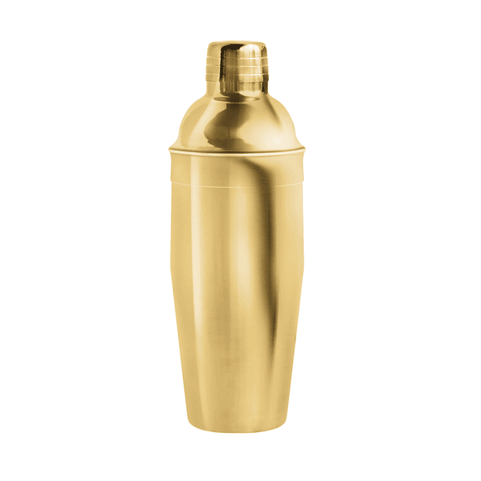 Point-Virgule - Cocktailshaker - Cobbler shaker - RVS - Goud - 750ml