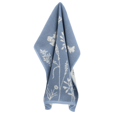 Bunzlau Castle - Handdoek 53x60cm Wild Flowers grijsblauw (GOTS)