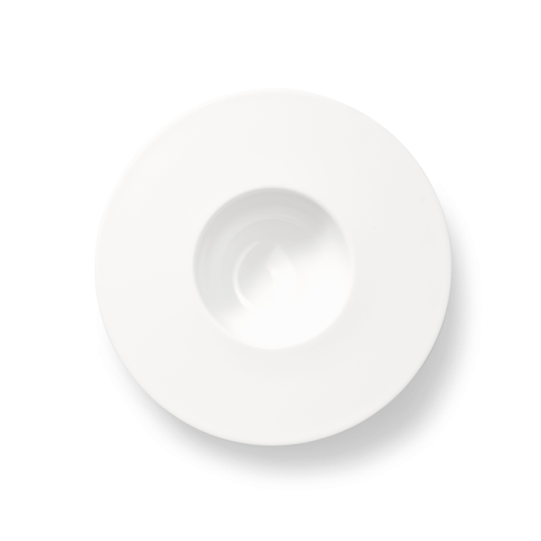 DIBBERN Cross-White Pure Diep bord brede rand 26cm 0,25l mat
