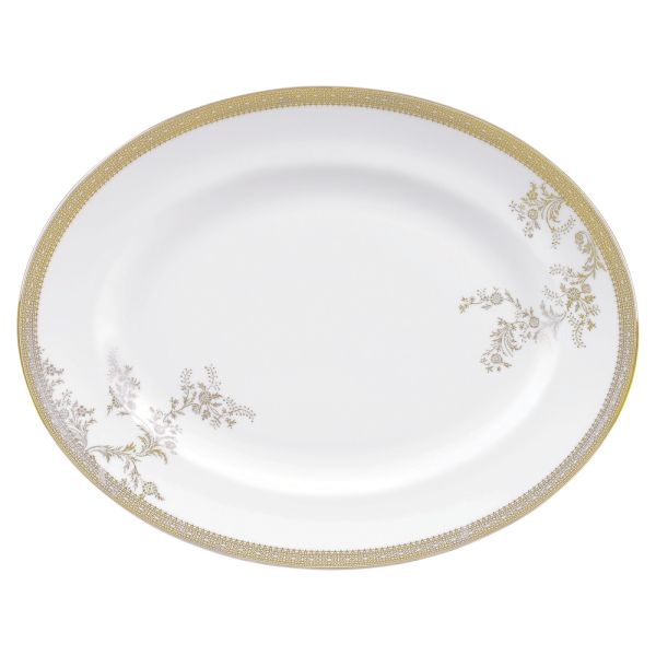 WEDGWOOD - Vera Wang Lace Gold - Ovale schaal 35cm