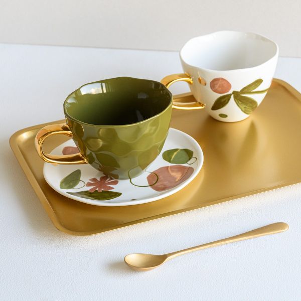 Urban Nature Culture - Good Morning Cup - Cappuccino-/theekop Fir Green