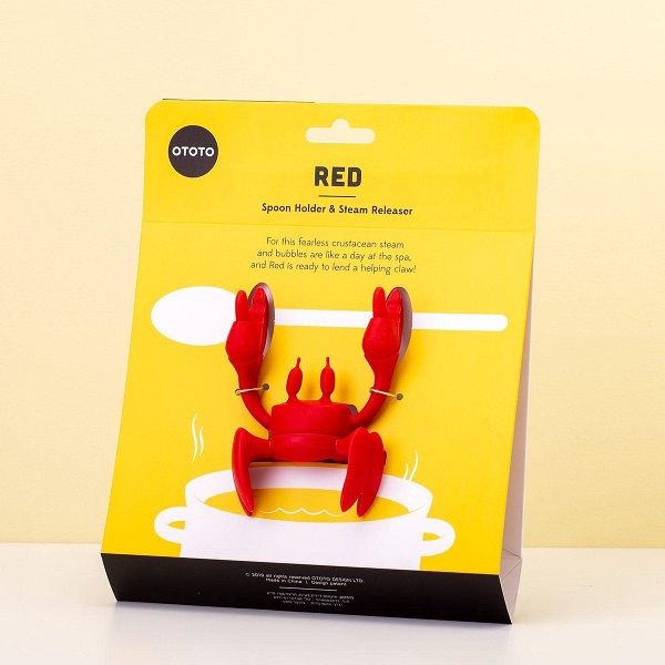 OTOTO - Cadeau - Krab Lepelhouder rood