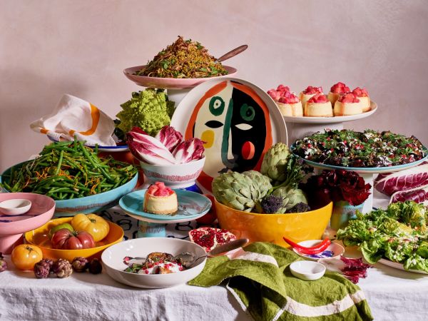 SERAX - Feast by Ottolenghi - Bord hoog L 22x22cm wit Swirl-Strip