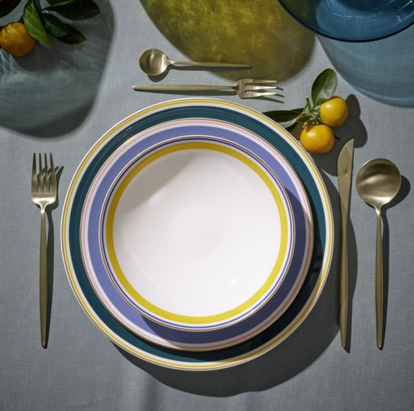 Dibbern - Capri - Dinerbord 28cm Dark Green/Yellow
