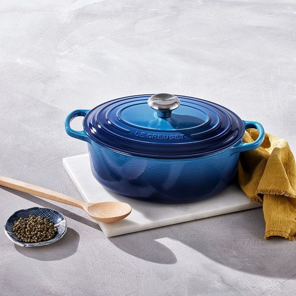 Le Creuset - Signature - Braadpan ovaal 27cm 4,10l Azure