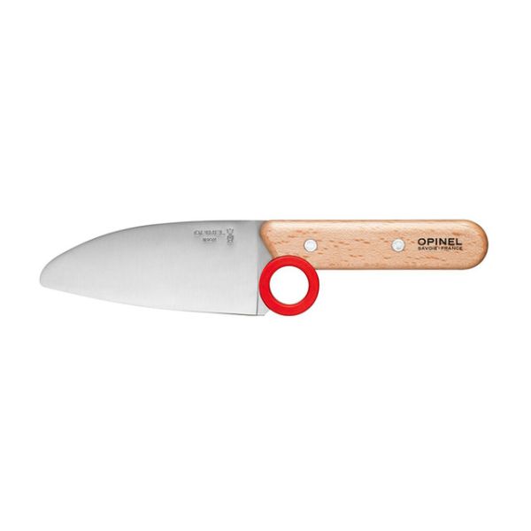 OPINEL - Le Petit Chef - Kindermes met vingerbeschermer 2-dlg Rood