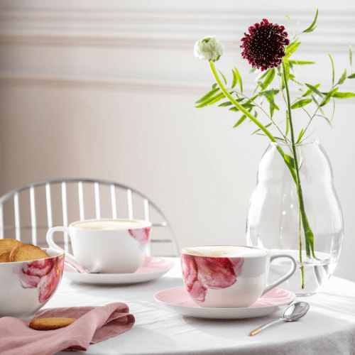 VILLEROY & BOCH - Rose Garden - Schotel voor koffiekop Pink