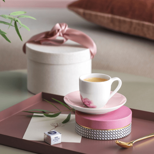 VILLEROY & BOCH - Rose Garden - Schotel voor espressokop Pink