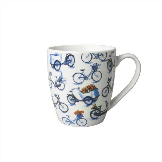 HEINEN - Delfts Blauw - Mok Fietsen klein - Servies.nl