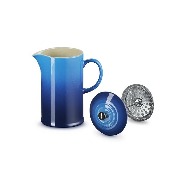 LE CREUSET - Aardewerk - Koffiepot met pers 0,80l Azure