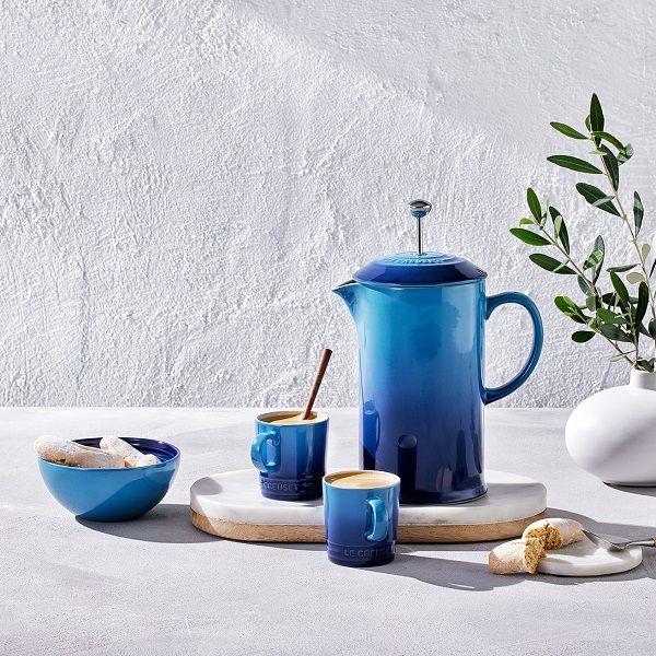 LE CREUSET - Aardewerk - Koffiepot met pers 0,80l Azure