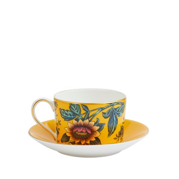 WEDGWOOD - Wonderlust - Theekop&schotel Yellow Tonquin