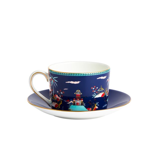 WEDGWOOD - Wonderlust - Theekop&schotel Blue Pagoda