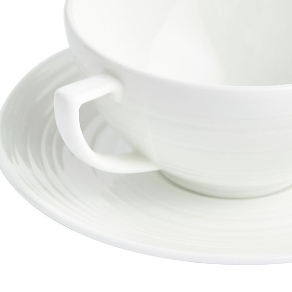 WEDGWOOD - Jasper Conran White - Schotel theekop 16cm Strata