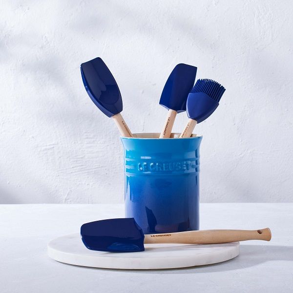 Le Creuset - Siliconen - Premium kleine spatel Azure - Servies.nl