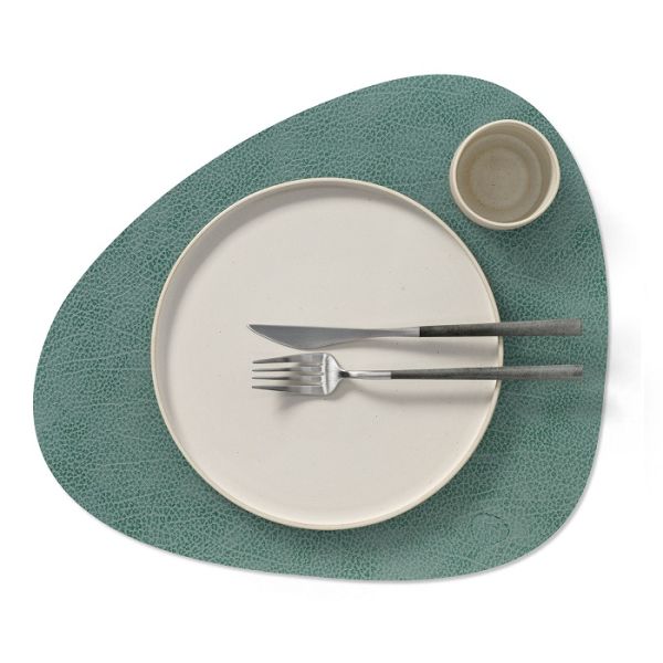 LIND DNA - Dinner Mat Curve - Placemat 37x44cm Hippo Pastel Green