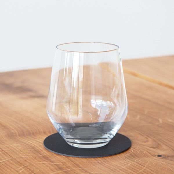 LIND DNA - Glass Mat Circle - Onderzetter 10cm Nupo Black