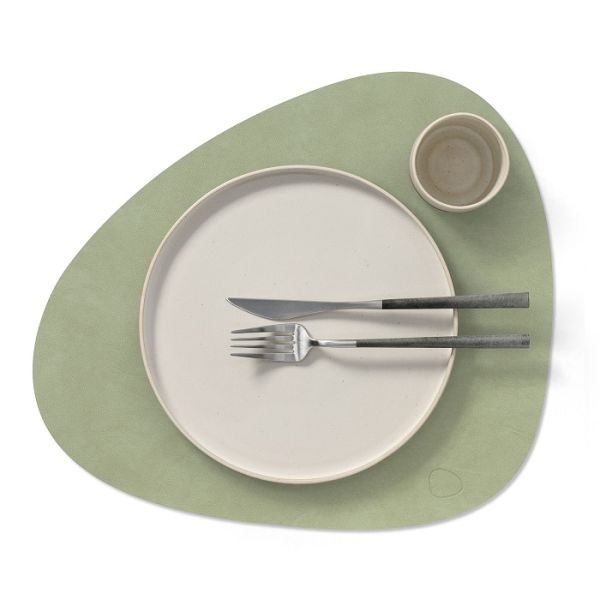 LIND DNA - Dinner Mat Curve - Placemat 37x44cm Nupo Olive Green