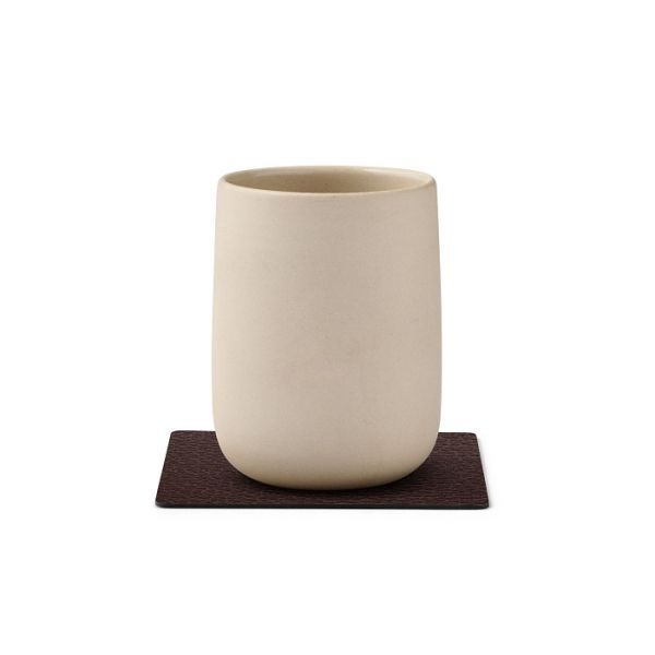 LIND DNA - Glass Mat Square - Onderzetter 10cm Bull Brown