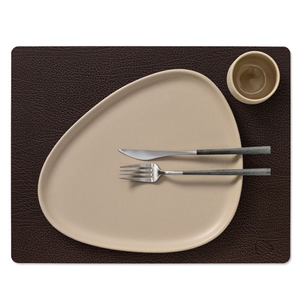 LIND DNA - Dinner Mat Square - Placemat 35x45cm Bull Brown