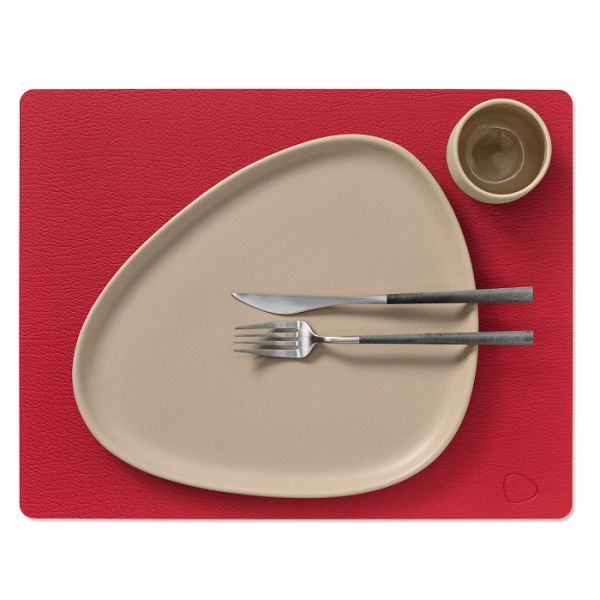 LIND DNA - Dinner Mat Square - Placemat 35x45cm Bull Red