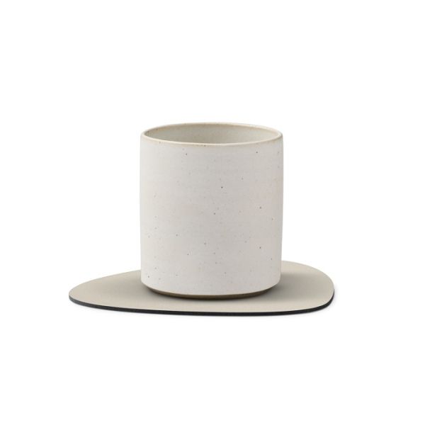 LIND DNA - Glass Mat Curve - Onderzetter 10cm Nupo Oyster White