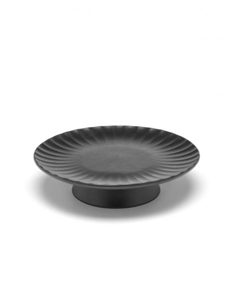 SERAX - Inku - Gebakschaal op voet M 21cm Zwart