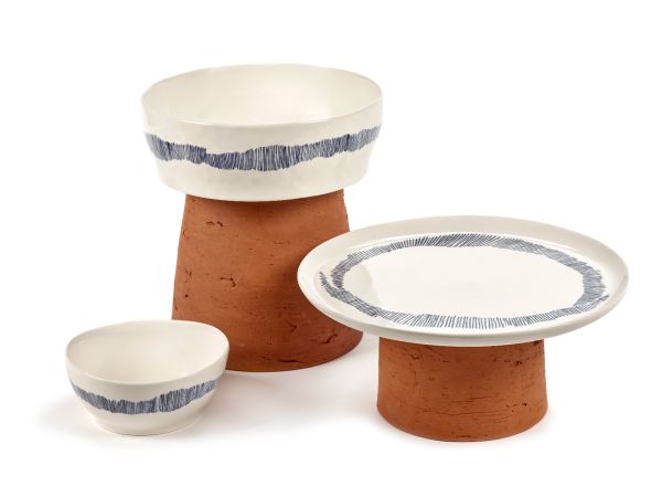 SERAX - Feast by Ottolenghi - Kom S 15x15cm wit Swirl-Stripes bla