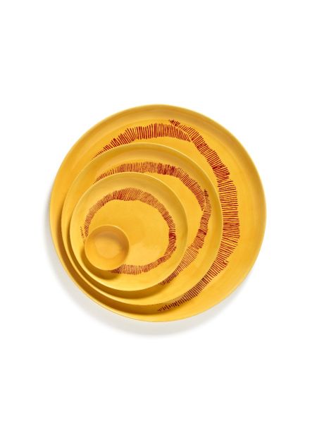 SERAX - Feast by Ottolenghi - Bord S 19 x19cm Sunny Yellow Swirl-