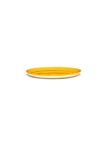 SERAX - Feast by Ottolenghi - Bord L 26x26cm Sunny Yellow Swirl-D