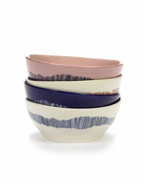 SERAX - Feast by Ottolenghi - Kom L 17x17cm Deliciois Pink Swirl-