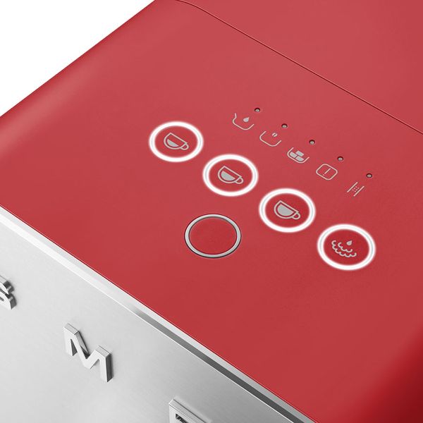 SMEG - Koffieapparaten - BCC02RDMEU Espressomachine volautomaat met stoompijp Rood