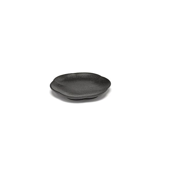 SERAX - Inku - Bordje geribbeld 9cm zwart