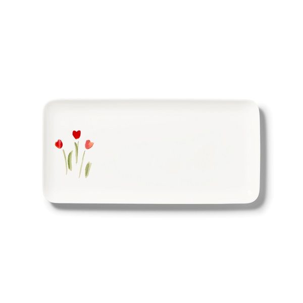 DIBBERN - Impression Red Flower Classic - Cakeschaal 32x15cm