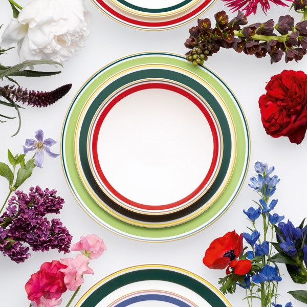 Dibbern - Capri - Dinerbord 28cm Dark Green/Yellow