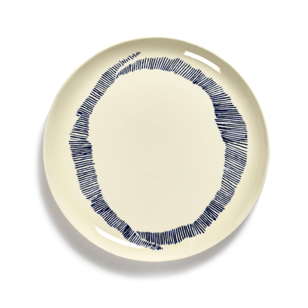 SERAX - Feast by Ottolenghi - Bord L 26x26cm wit Swirl-Stripes bl