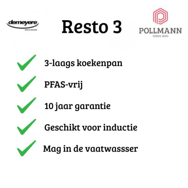 DEMEYERE - Resto 3 - Koekenpan 20cm