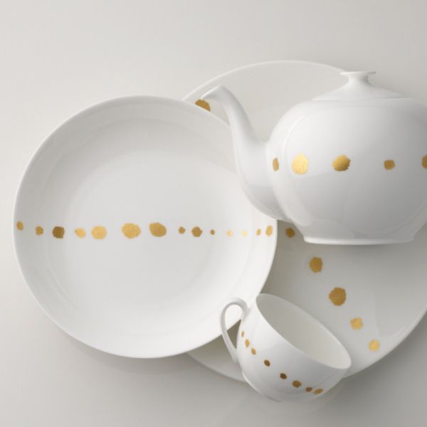 DIBBERN - Golden Pearls Pure - Gebakbordje 16cm
