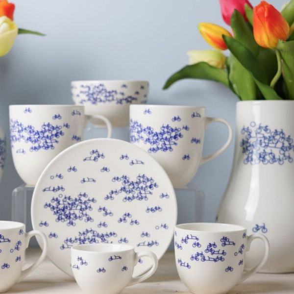 HEINEN - De Blauwe Fiets - Gebakbordje set/2