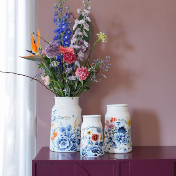 HEINEN - Wildbloemen - Vaas Melkbus 25,5cm Churn Flower Garden