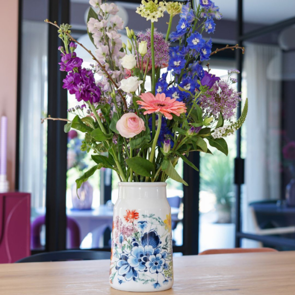 HEINEN - Wildbloemen - Vaas Melkbus 25,5cm Churn Flower Garden