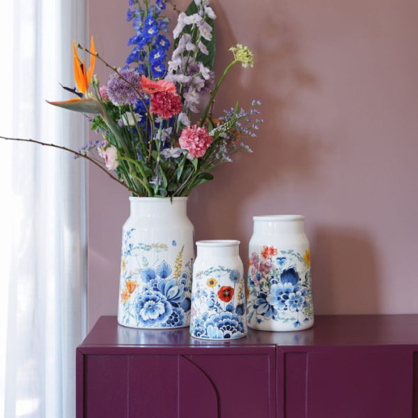 HEINEN - Wildbloemen - Vaas Melkbus 30cm Churn Flower Garden