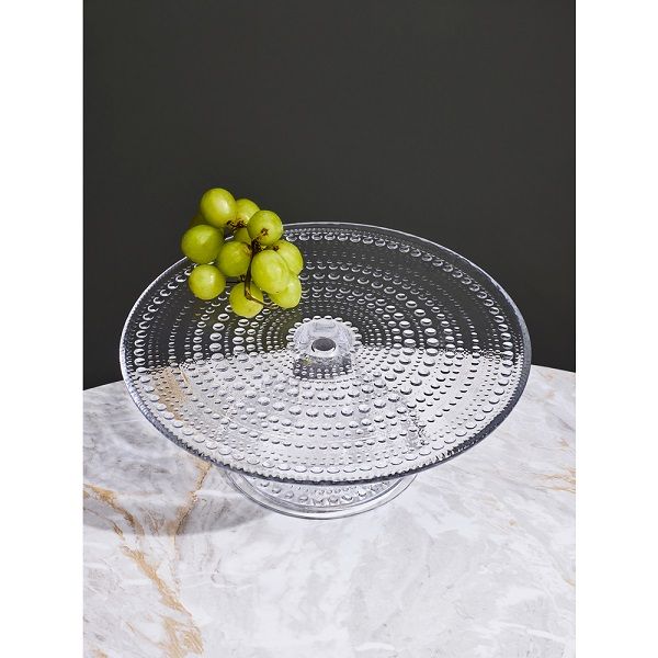 IITTALA - Kastehelmi - Taartschotel op voet 31,5cm helder