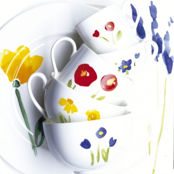 DIBBERN - Impression Red Flower Classic - Koffie/Theekop rond 0,25l